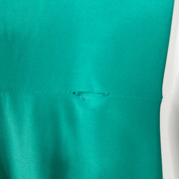 FLAW - NWT Mac Duggal Long Sleeve Front Knot Jersey Mini Dress Sage 2 #9868 - Picture 6 of 9